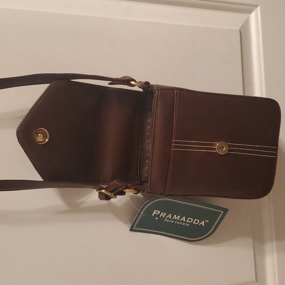 NWT-  Pramadda, Vegan leather,  unisex, body sling bag - Picture 12 of 16